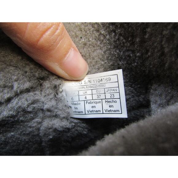 UGG Womens Size 6 Gray Suede Buckle Winter Boots - Picture 10 of 11